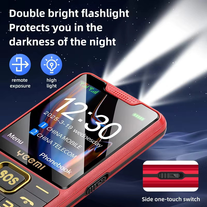 Uniwa YEEMI K3 4G Tastenfeld-Telefon mit 2,6 Zoll Display, Dual-SIM und 2500mAh Akku für Senioren - Bild 5