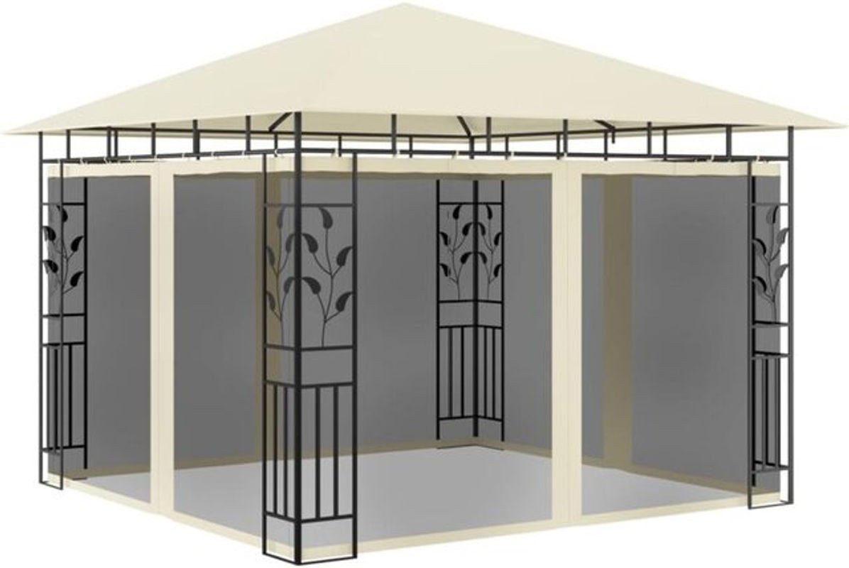 Pavillon mit Moskitonetz von vidaxl in Creme, B/T/H: 300 x 300 x 273 cm - Bild 1