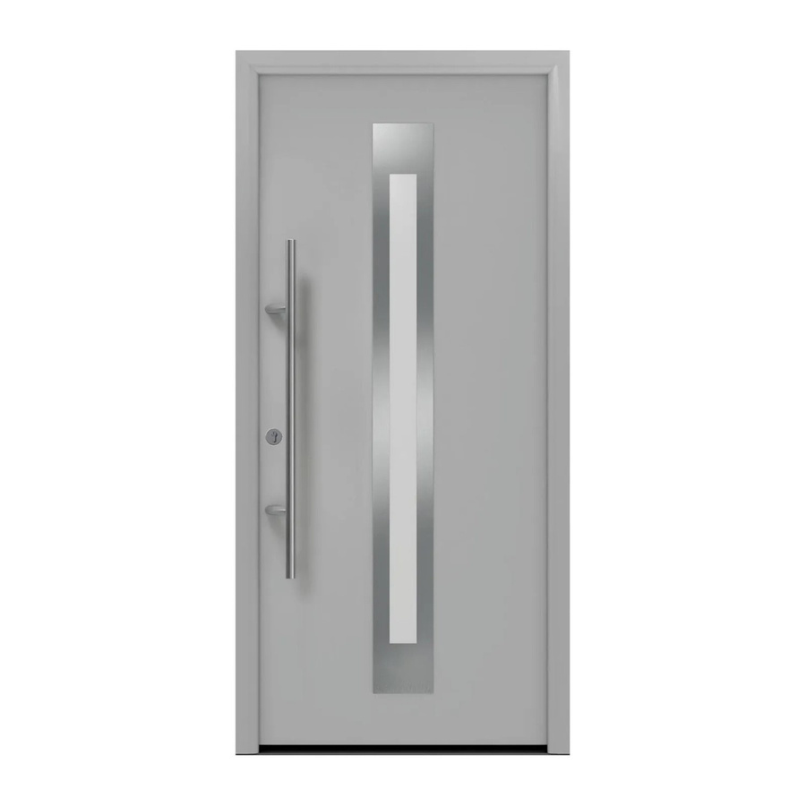 EcoStar Haustür Isopro Secur IPS 770S mit Glaseinsatz, Weißaluminium, B: 110 cm, H: 210 cm, DIN Links, RC2 Sicherheitseinstufung - Bild 2