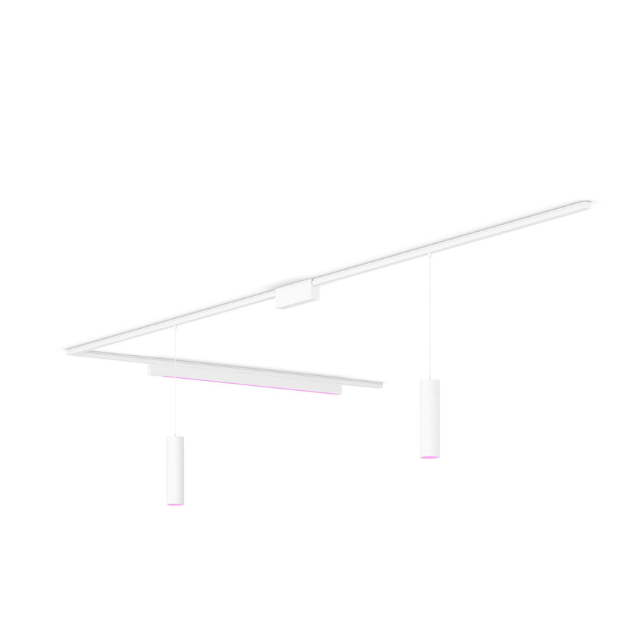Philips Hue Perifo Basis-Set L-förmige Deckenleuchte in Weiß mit 2 Spots und 1 Pendel - Bild 1