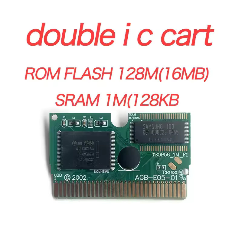 RTC Real Clock Flash Cart Spielmodul für GBA mit angepasstem Pokemon-RPG in Grün - Bild 1