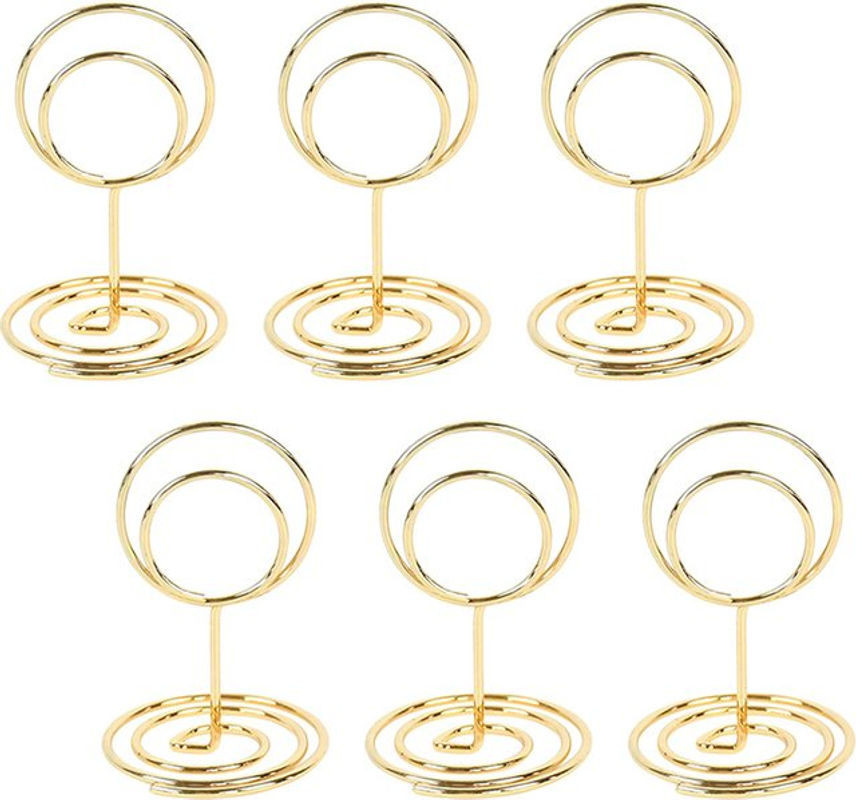 10 Stück ZQNYCY Metall-Tischkartenhalter in Gold für Hochzeit und Geburtstag - Bild 1