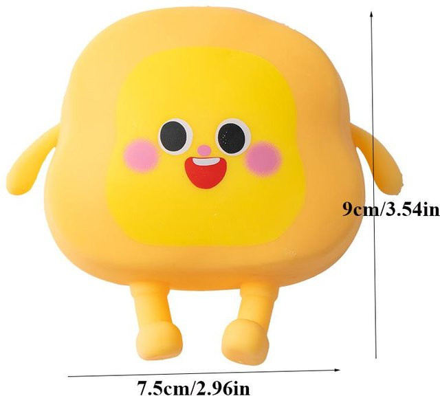 Fashnics Brotmann Anti-Stress Knetspielzeug, gelb - Bild 1