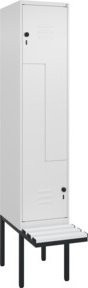 C+P Z-Spind Classic PLUS Sitzbank mit 2 Fächern und Sicherheits-Drehriegel, Kunststoff-Sitzfläche, B/T/H: 212 x 40 x 81,5 cm - Bild 1