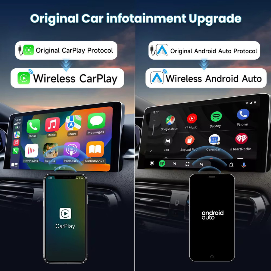 CarlinKit 5.0 2Air Wireless CarPlay und Android Auto Adapter in Schwarz mit Wi-Fi und Bluetooth - Bild 3