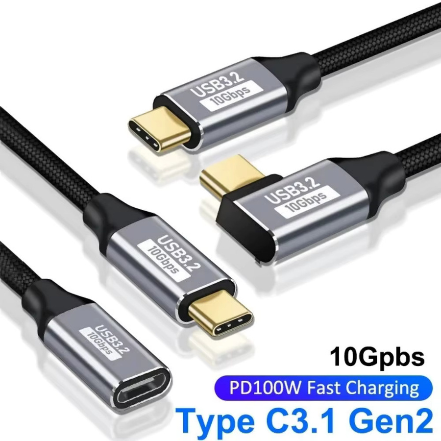 USB 3.2 Typ-C Verlängerungskabel für schnelle Datenübertragung mit 10 Gbit/s in Schwarz - Bild 3