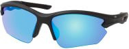 MESSYWEEKEND RATE Sun BlaBlu Sonnenbrille, halbrandlos, rechteckig, Unisex, schwarz, grau, Kunststoff, polarisiert - Bild 1