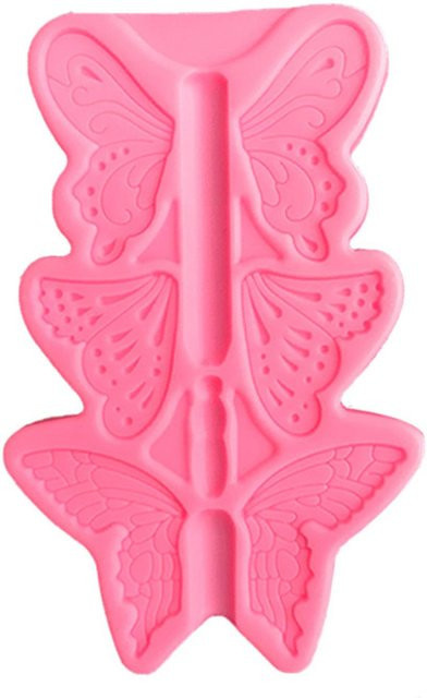 Argon Schmetterlingsförmige Silikonform in Pink für Fondant, Schokolade und Kuchendekoration - Bild 1