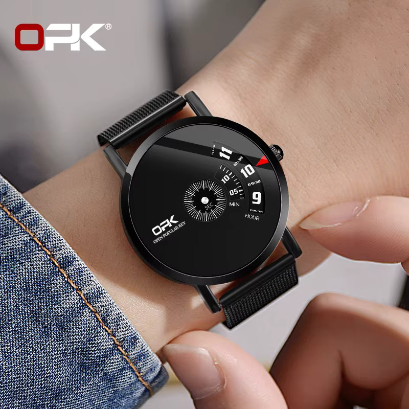 OPK Armbanduhr Quarz, Edelstahl, Schwarz, Herren - Bild 3