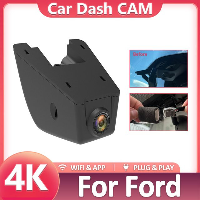 CARBAOHUI Dash Cam Auto Video Recorder in UHD 4K 2160P mit Nachtsicht, Schwarz, passend für Ford Explorer, Maverick, Expedition, Escape, Kuga - Bild 1