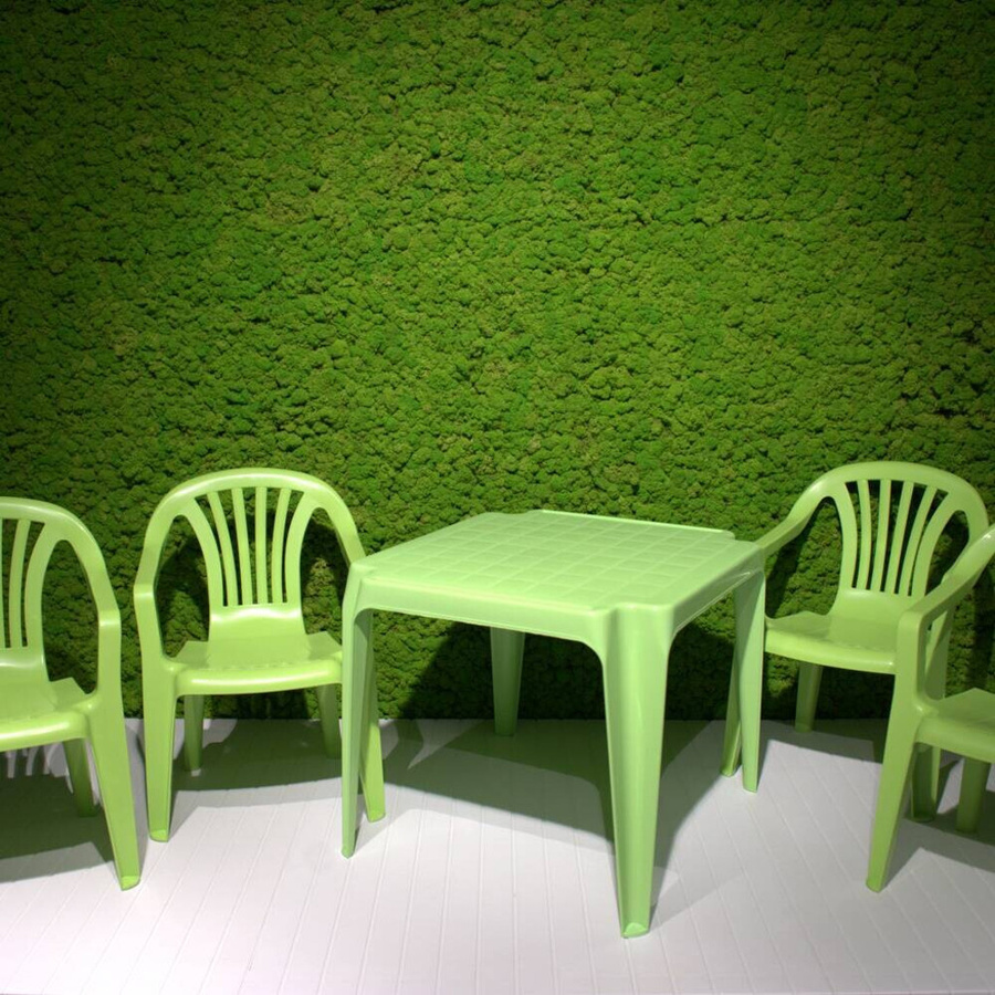 ProGarden Kindermöbel-Set aus Kunststoff in Grün mit Tisch und Stühlen, wetterfest, B/H/L: 38 x 53 x 43 cm - Bild 2