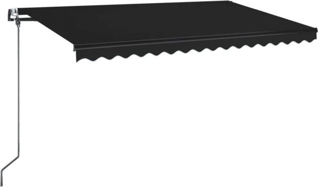 vidaXL Automatische Markise mit LED und Windsensor aus Aluminium und Polyestergewebe, Anthrazit, B: 450 cm, T: 350 cm - Bild 1