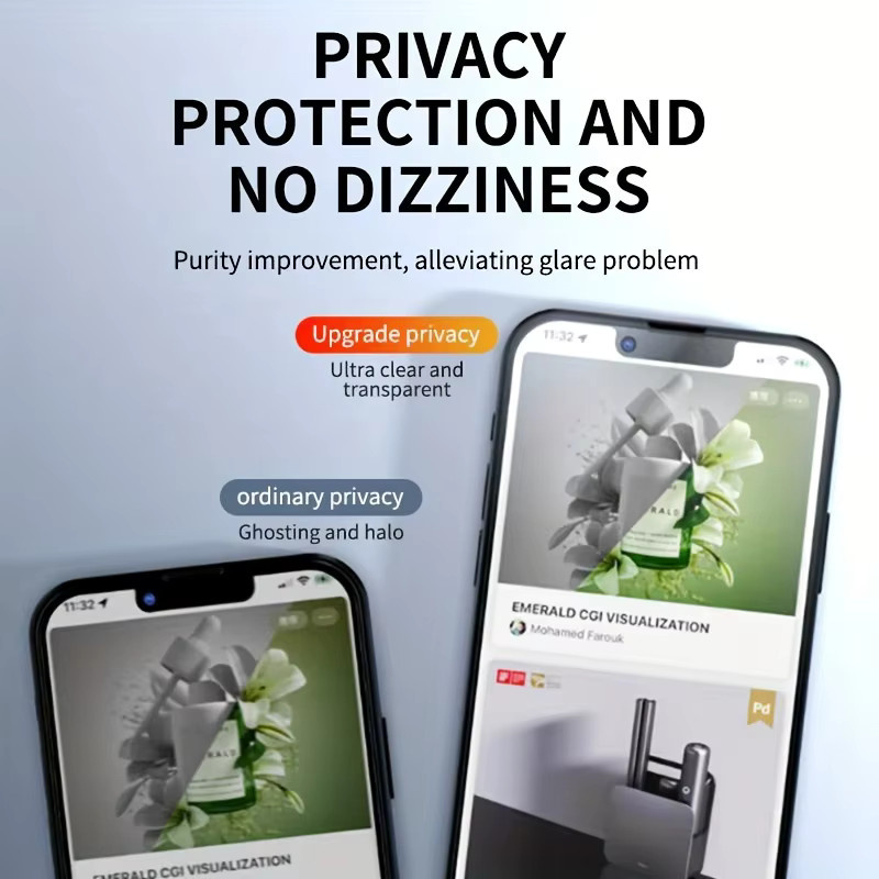 3 Stück Sichtschutz Displayschutzfolie aus gehärtetem Glas für Apple iPhone 11 12 13 14 15 16 17 Pro Max Pro X XR XS Max - Bild 4