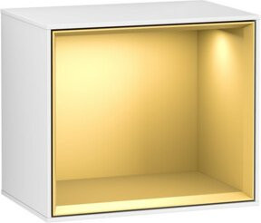 V&B Regalmodul Finion Wandregal mit integrierter Beleuchtung in Weiß und Gold, B/H/T: 41,8 x 35,6 x 27 cm - Bild 1