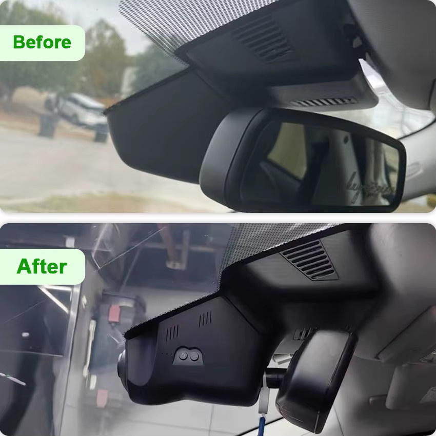 HESHECAM Dashcam in 4K UHD für Land Rover Discovery Sport, Range Rover Evoque sowie Jaguar E PACE, XE, XF, XJ, XJL, XEL in Schwarz - Bild 2