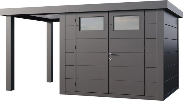 Telluria Gerätehaus Classico in Silberfarben, B/T/H: 456 x 219 x 258 cm - Bild 1