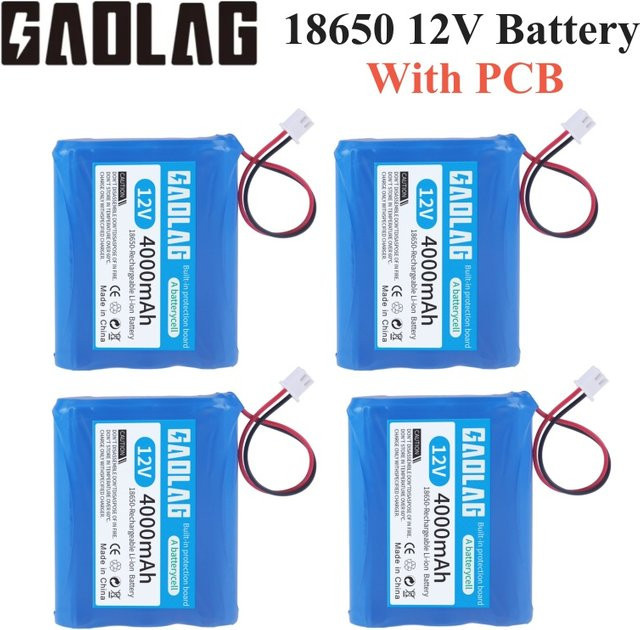 GAOLAG Lithium-Ionen-Akku 12,6 V 3S1P für Monitor, UPS und CCTV Kamera, 4000 mAh, Blau - Bild 1