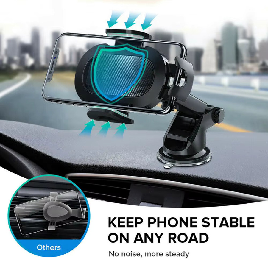 TIMOTRAS Dashboard-Navigationshalterung für Smartphones mit Saugnapf, Schwarz, passend für 4,7 bis 6,8 Zoll - Bild 4