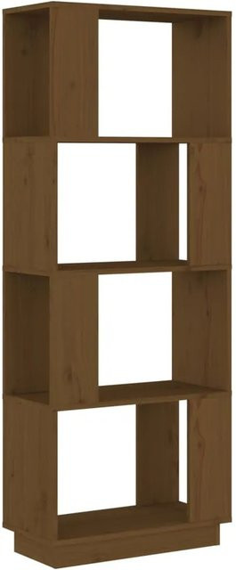 vidaXL Bücherregal und Raumteiler aus Massivholz Kiefer in Honigbraun, B/T/H: 51 x 25 x 132 cm - Bild 1