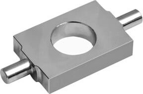 Riegler Mittelschwenkbefestigung ISO6432 aus verzinktem Stahl in Silber für Kolben-Ø 20-25 mm - Bild 1
