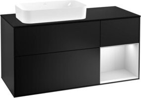 V&B Waschtischunterschrank Finion in Blau lackiert, Breite: 120 cm, Tiefe: 50,1 cm, Höhe: 50,1 cm - Bild 1