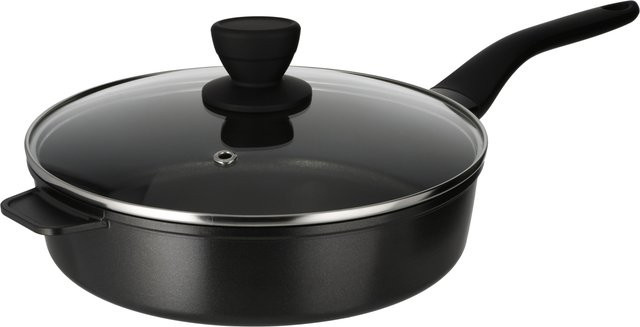SILVERCREST Aluguss-Schmorpfanne mit Deckel, Schwarz, Durchmesser: 28 cm - Bild 1