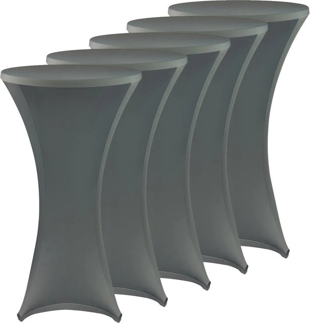NYVI Stehtischhusse NYVIGala 5er Set Anthrazit elastische Stretchhusse für runde Stehtische und Bistrotische Durchmesser: 70-75 cm, Höhe: 110-120 cm - Bild 2