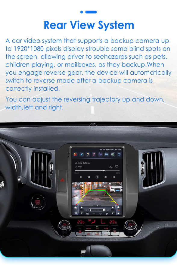 Hizpo Android 13 Autoradio mit 9,7 Zoll vertikalem Bildschirm für KIA Sportage 3 (2010-2016) inklusive Carplay, GPS und Bluetooth in Schwarz - Bild 5