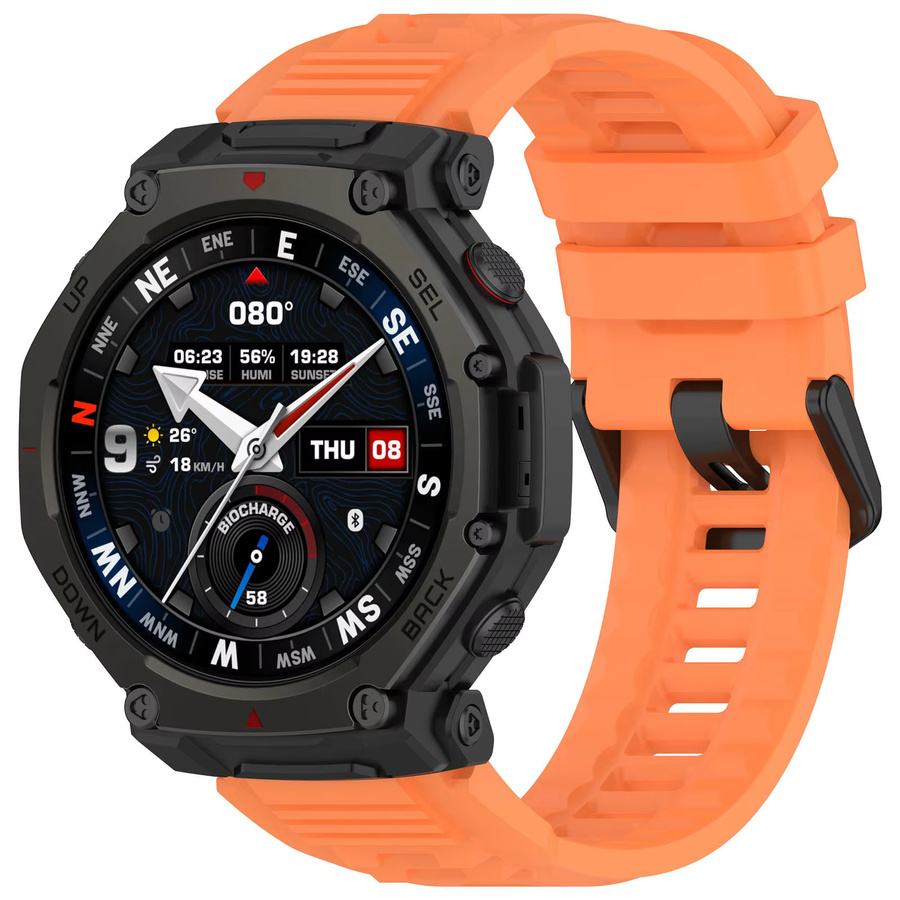 Amazfit Uhrenarmband Silikon, Schwarz, Unisex - Bild 3