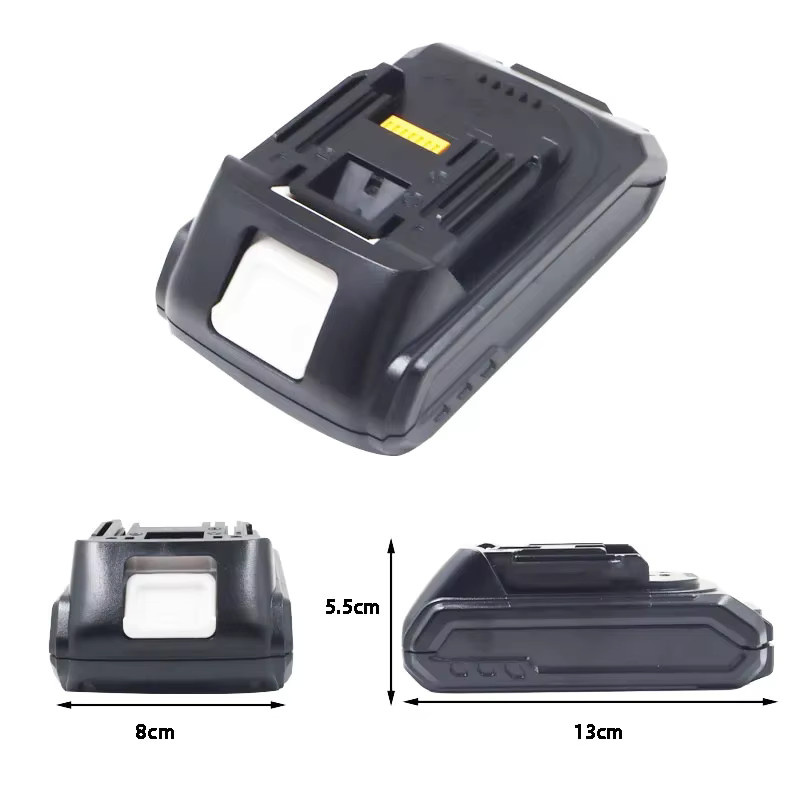 Makita BL1815 Ersatzgehäuse mit LED-Anzeige und Schutzplatine für 18V 3,0 Ah Li-Ion Akkus in Schwarz - Bild 3