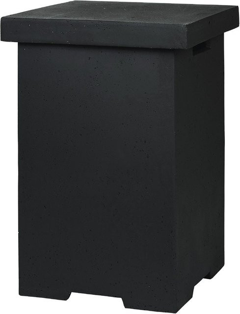 Happy Cocooning Beistelltisch für Gasflaschen in Schwarz mit Beton-Optik, B/T/H: 41 x 41 x 62 cm - Bild 1