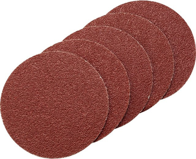 LUX-TOOLS Haftschleifauflagen ungelocht für Exzenterschleifer, Durchmesser: 125 mm, Körnung: K40, Farbe: Rot - Bild 1