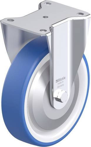 Blickle BH-POTHS 200XR-FA Stahlblech-Bockrolle in Blau mit 200 mm Rad-Durchmesser und 550 kg Tragfähigkeit - Bild 1