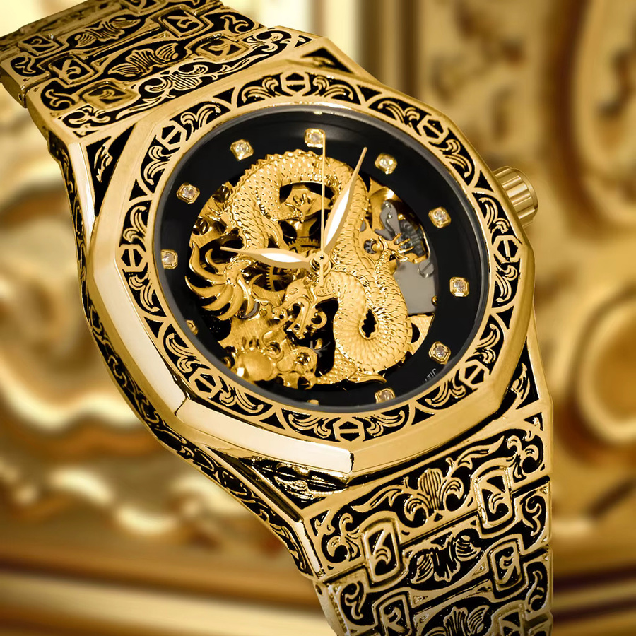 CAROTIF Armbanduhr Automatik, Edelstahl, Schwarz, Herren - Bild 4