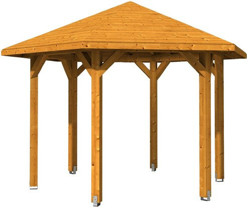 Skan Holz Pavillon Nancy 2 aus Leimholz in Eiche hell und Beige B/H/T: 420 x 304 x 364 cm - Bild 3