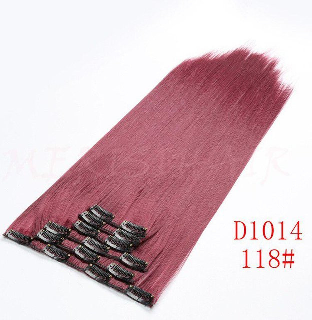 Miss Wig Haarverlängerungen Clip-in, 60 cm, gerade, synthetisch, Unisex - Bild 1