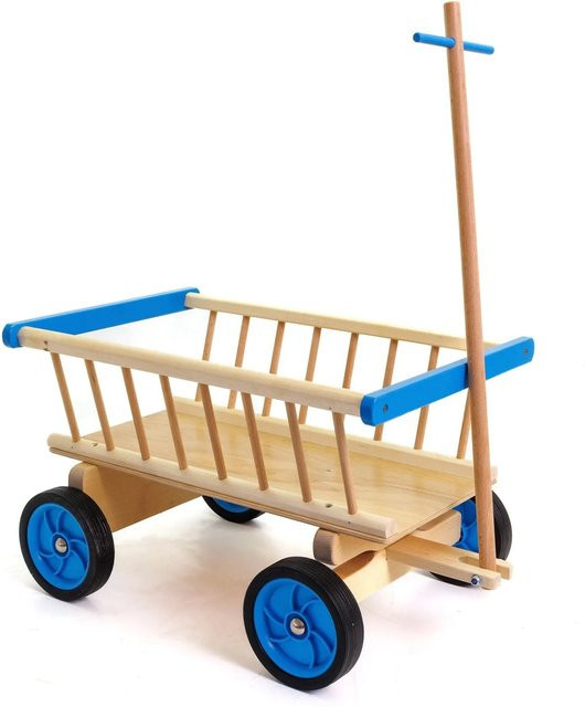 HolzFee Handwagen Hawa 50-1-B Leiterwagen Blau aus Buchenholz - Bild 1
