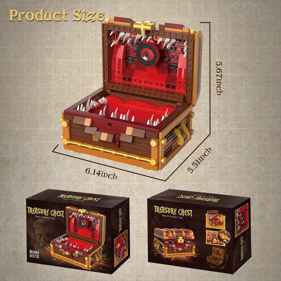 AMAZINGBLOKS Dark Souls Monster Schatztruhe, Baustein-Set, 531 Teile, ab 6 Jahren - Bild 3