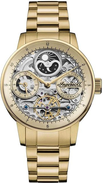 Ingersoll Automatik Herrenuhr, Edelstahl, Gold, 42 mm, 5 ATM - Bild 1