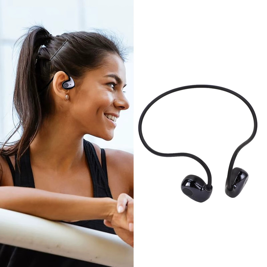 Qiilu Bluetooth 5.2 Kopfhörer in Schwarz mit HiFi-Sound und Open-Ear-Design für den Außenbereich - Bild 5