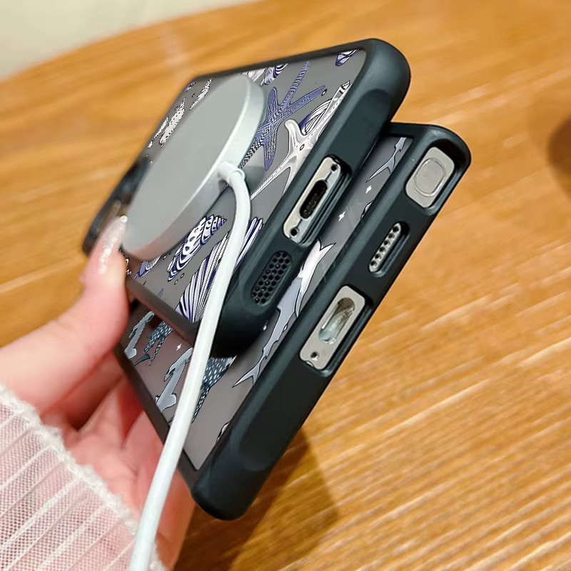 Magnetische Shark Shell Handyhülle für Samsung Galaxy S25 S24 S23 S22 Ultra und S24 FE mit MagSafe Kompatibilität, Mehrfarbig - Bild 3