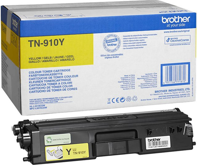 Original Brother TN-910Y Tonerpatrone Gelb für Laserprinter - Bild 1