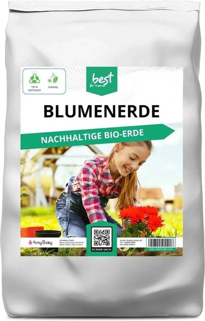 Best for Home Torffreie Blumenerde für Balkon, Gemüse und Kräuter, 50 l - Bild 1
