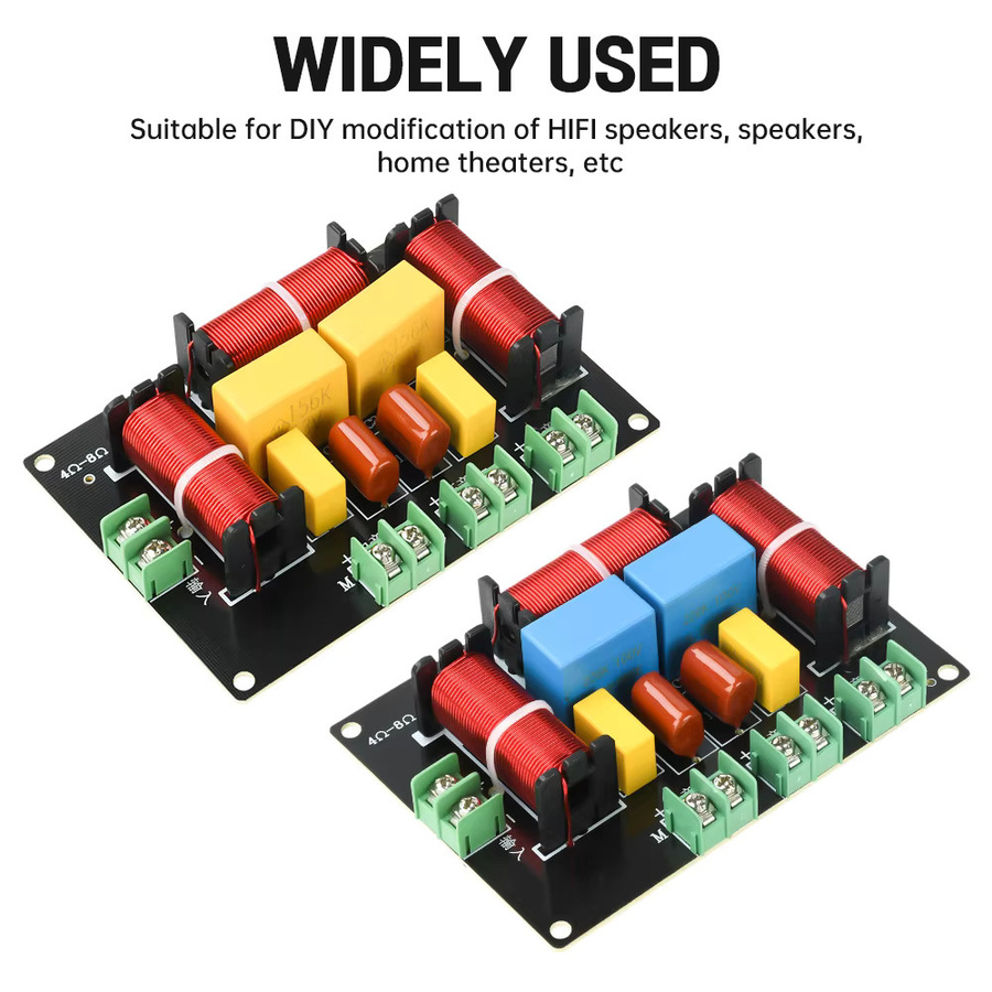 diymore 3-Wege Audio-Lautsprecher-Crossover-Modul 200W für Höhen und Mittelton in Schwarz, 5300Hz-5500Hz - Bild 2