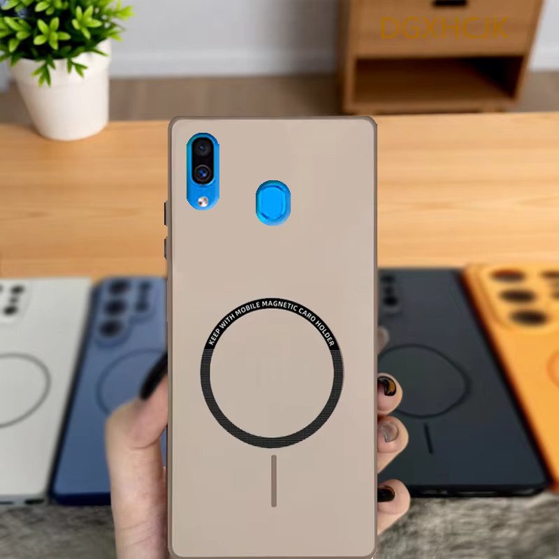 Stoßfeste magnetische Handyhülle für Samsung Galaxy A20, A30 und M10S aus hartem Silikon in Multicolor und Grau - Bild 1