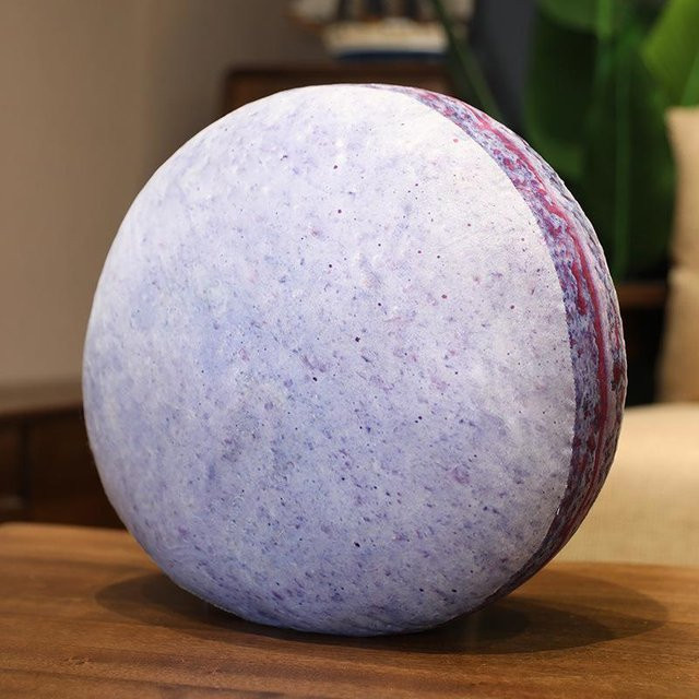 Kreatives Macaron rundes Kissen Plüschtier, violett - Bild 1
