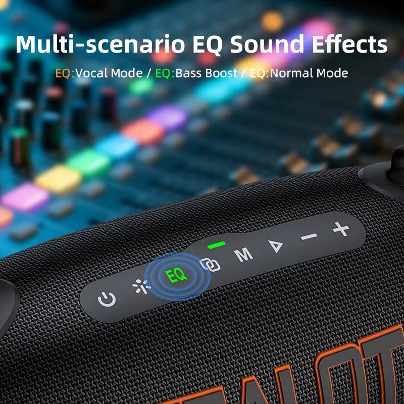 Zealot P16 Bluetooth Lautsprecher mit 60W HiFi Klang, RGB-Rhythmuslichtern und 8000mAh Akku in Schwarz oder Grün - Bild 4