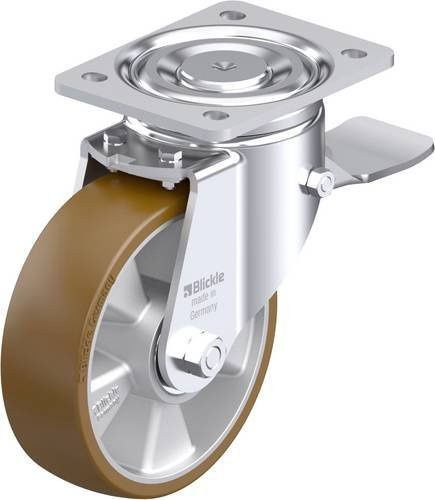 Blickle LH-ALB 160K-ST Stahlblech-Lenkrolle in Silber mit 160 mm Rad-Durchmesser und 750 kg Tragfähigkeit - Bild 1