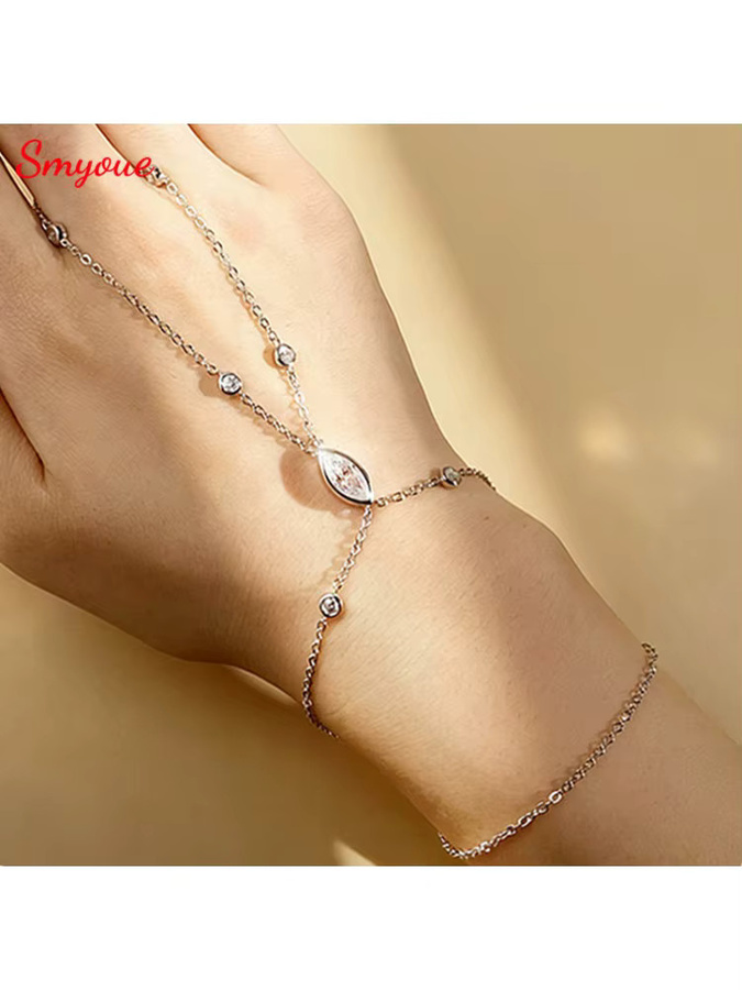 Smyoue Armband, 925 Silber, Moissanit, Damen, 14–19 cm - Bild 4
