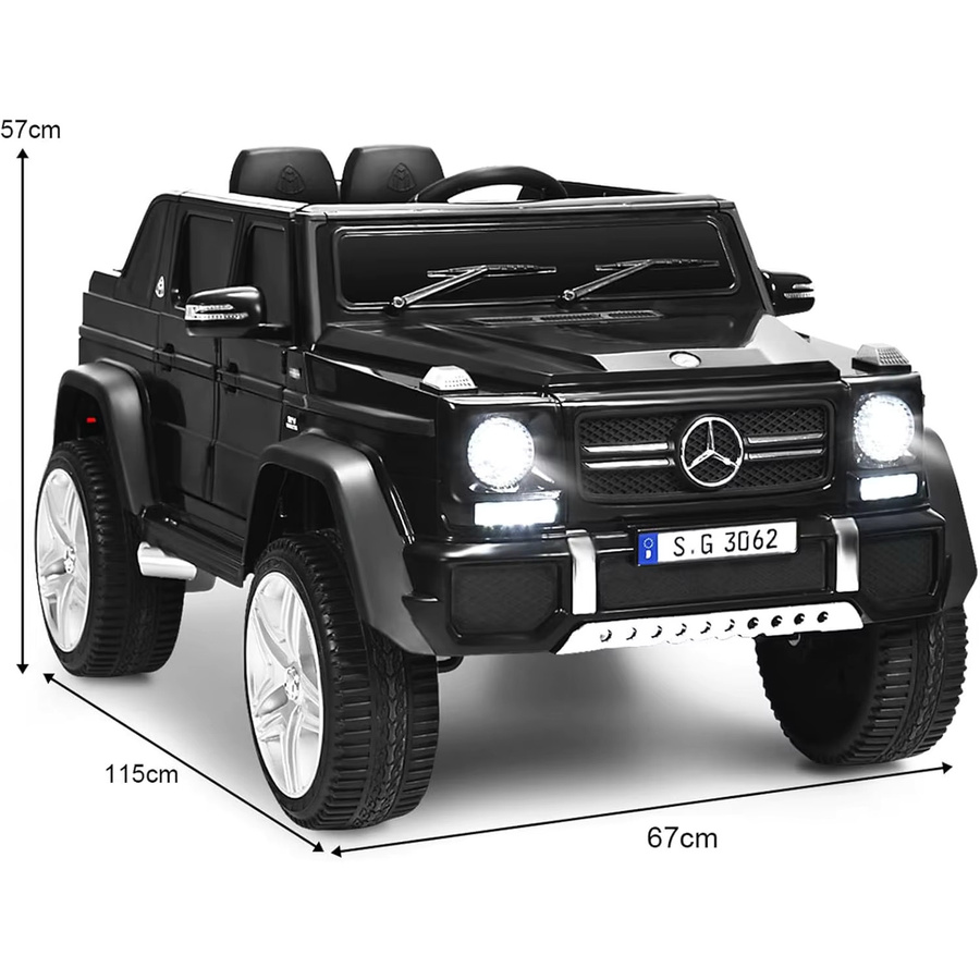 GOFLAME Mercedes-Benz Maybach Elektroauto für Kinder, 12-V-Elektro-Kinderauto, mit Musik, Hupe und LED-Leuchten, ab 3 Jahre - Bild 3